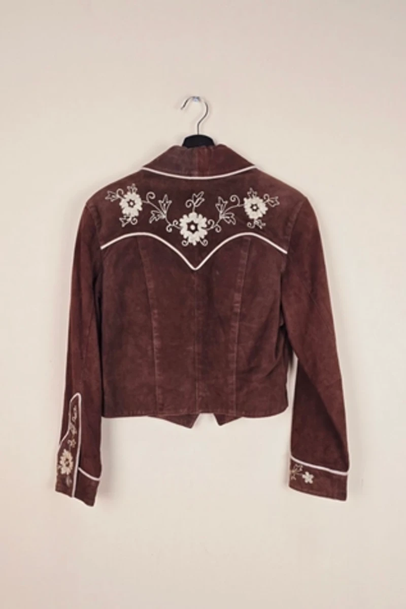 90s Western Style Cropped Leather Jacket Selected By The Igala NYC