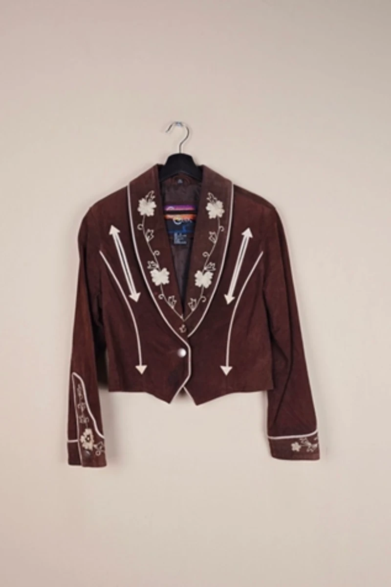 90s Western Style Cropped Leather Jacket Selected By The Igala NYC