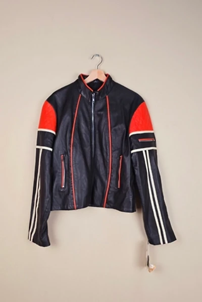 Vintage Cropped Leather Biker Jacket Selected By The Igala NYC