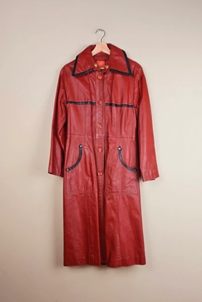 80s Vintage Leather Trench Coat Selected By The Igala NYC