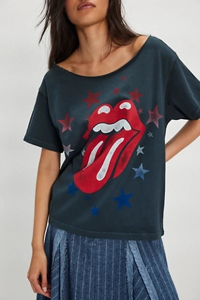 The Stones Stars Off-the-Shoulder Tee