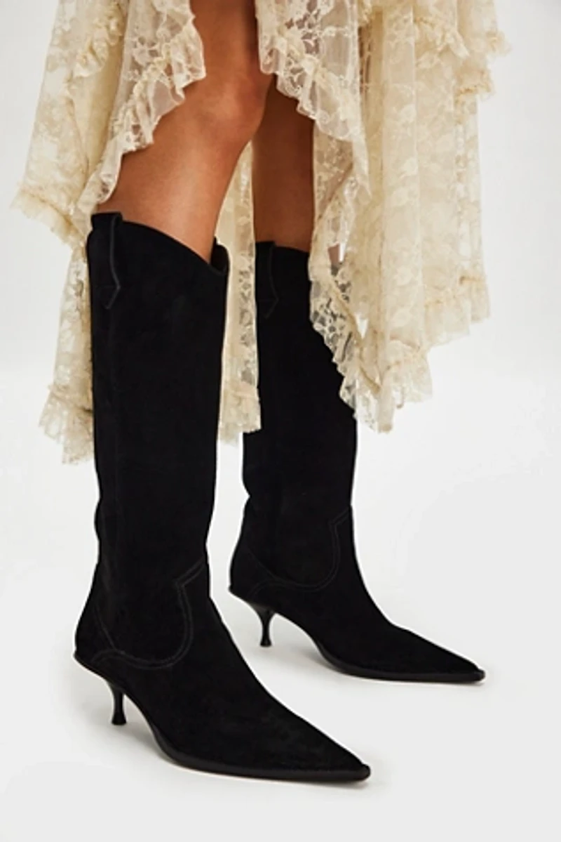 Daisy Slouchy Kitten Heel Boots