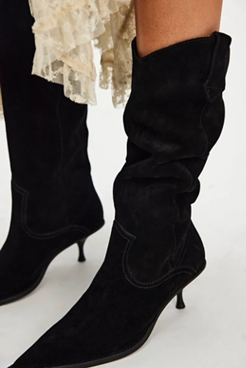 Daisy Slouchy Kitten Heel Boots