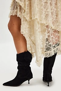 Daisy Slouchy Kitten Heel Boots