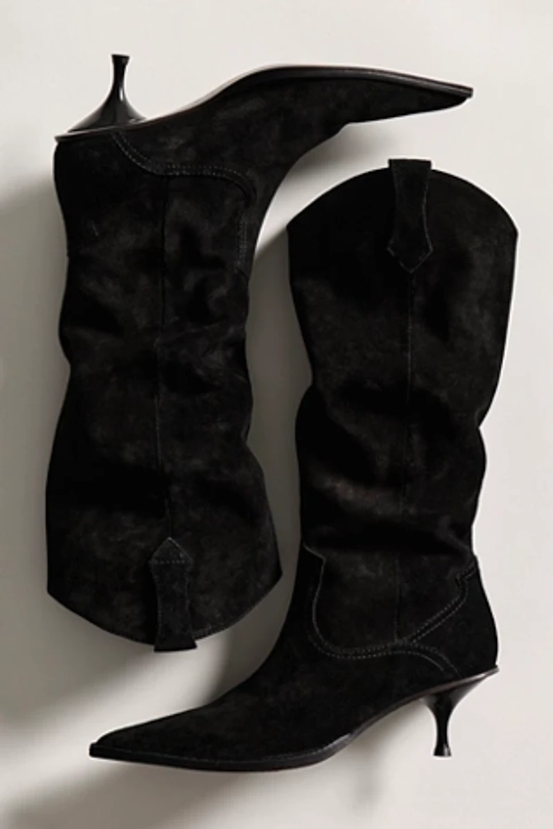 Daisy Slouchy Kitten Heel Boots