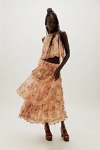 Maple Glow Maxi Skirt Set
