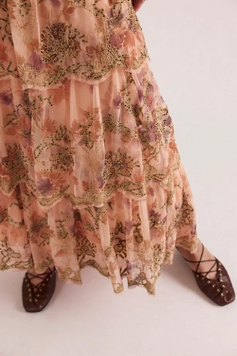 Maple Glow Maxi Skirt Set