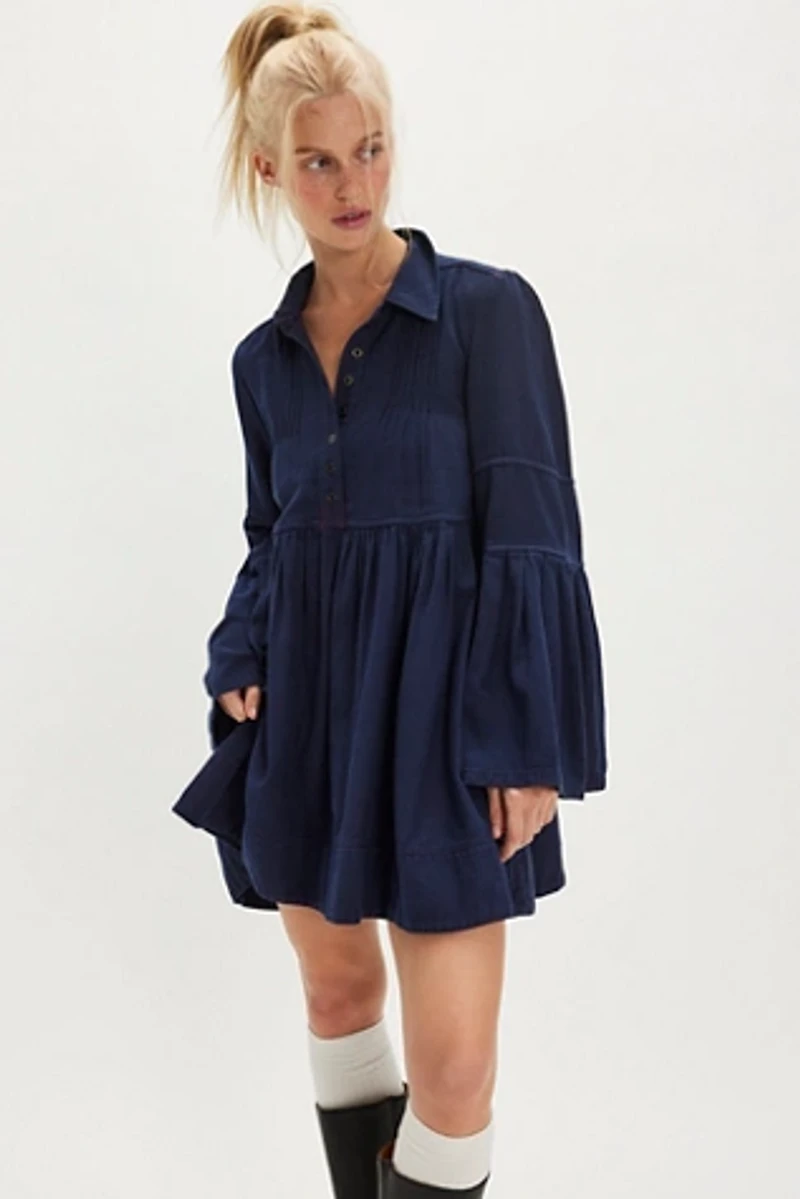 We The Free Down East Denim Mini Dress