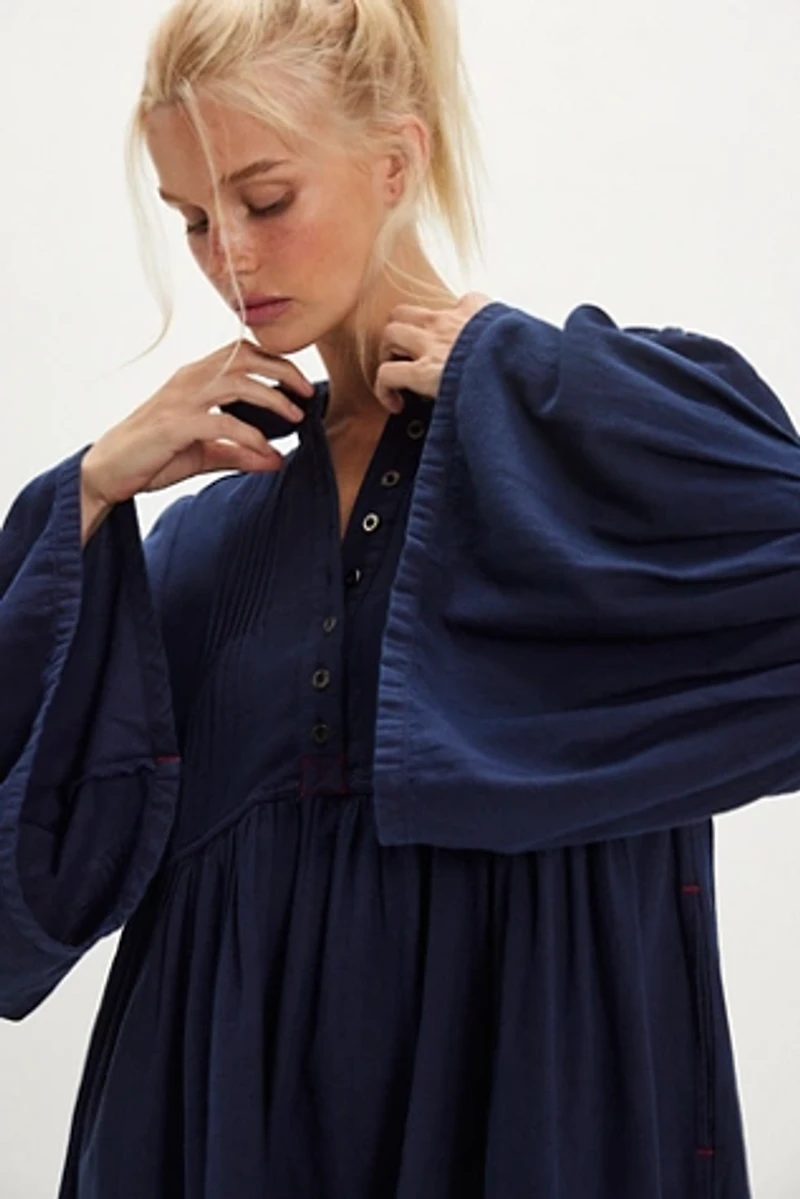 We The Free Down East Denim Mini Dress