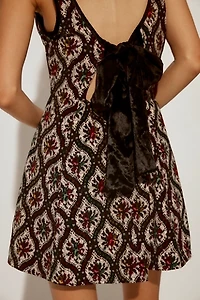 Petal Tapestry Mini Dress