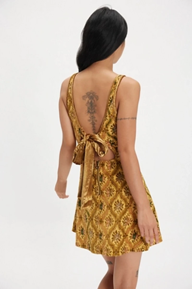 free people gold dress Free People Midnight Kiss Sequin Gold Mini Dress main image 0