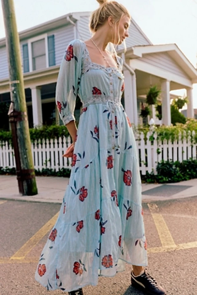 knee length dresses for ladies Free People - Morning Song Maxi Dress