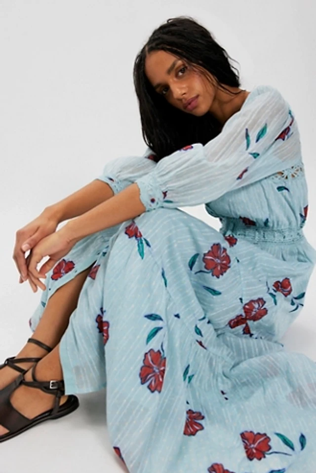 knee length dresses for ladies Free People Dream Weaver Maxi Dress  AH Collection