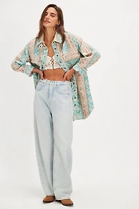 We The Free Wonderland Fog Jacquard Shirt