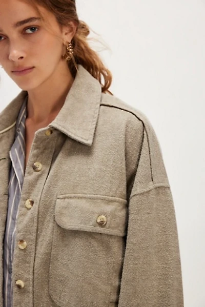 We The Free Peached Twill Shirt Jacket