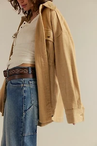 We The Free Peached Twill Shirt Jacket