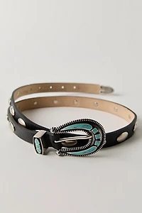 Prismarine Leather Belt