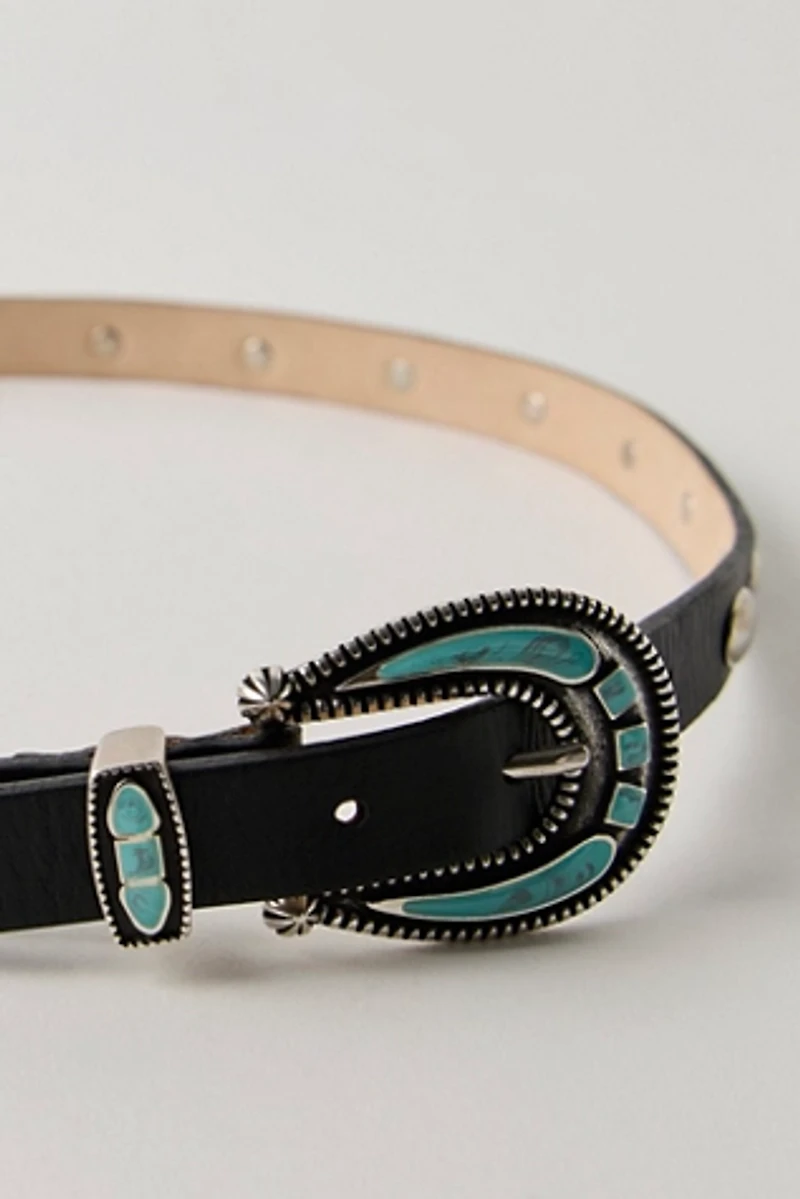 Prismarine Leather Belt