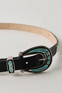 Prismarine Leather Belt