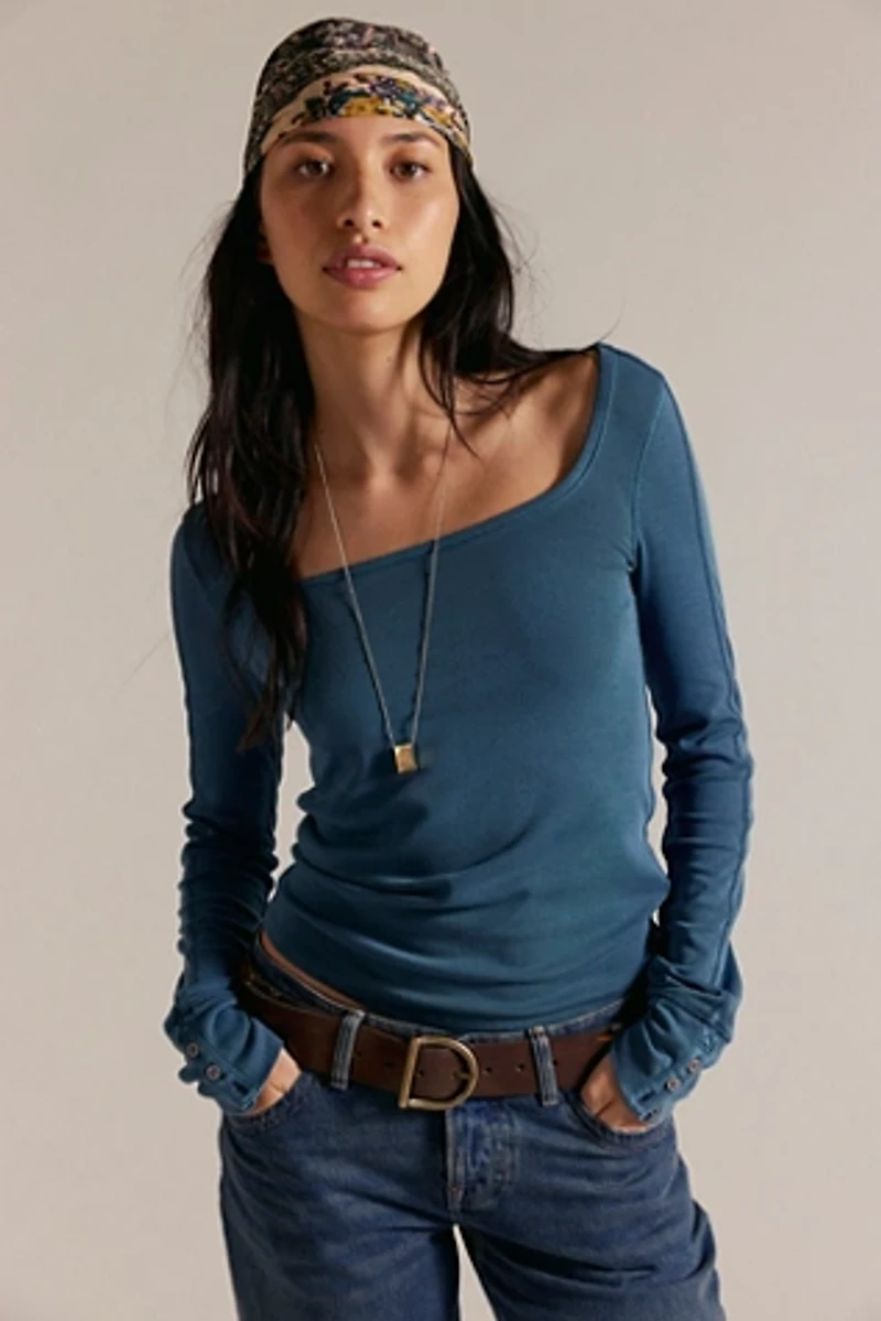 We The Free Lola Scoop-Neck Long Sleeve