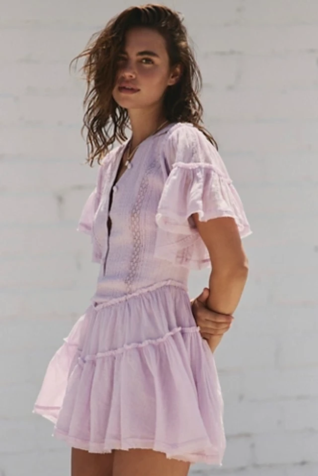 knee length dresses for ladies Alba Mini Dress Hazy Rose Canary