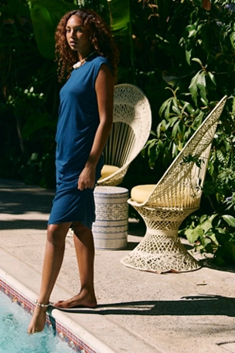Good Feels Draped Midi Dress