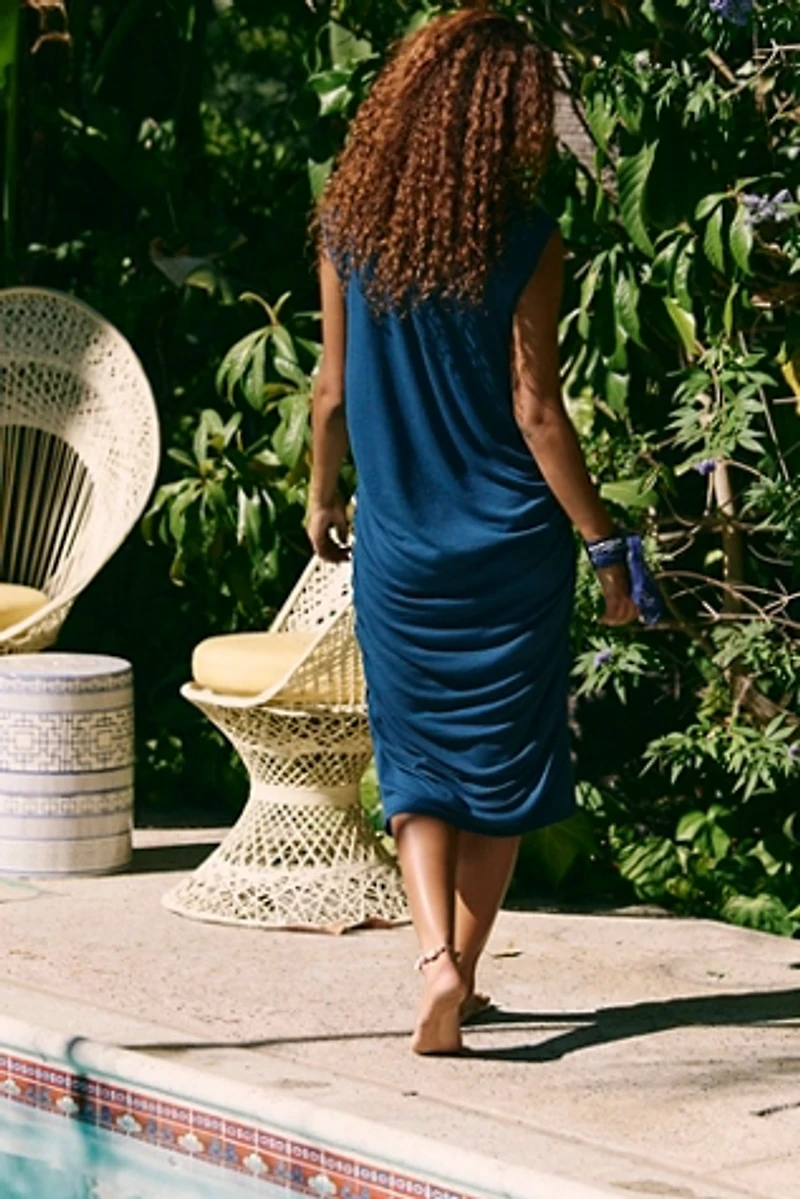 Good Feels Draped Midi Dress