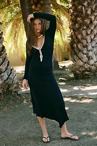 Midnight Whisper Midi Dress