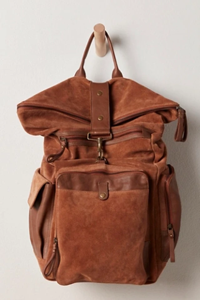 brigade leather backpack Free People Suede Brigade Backpack