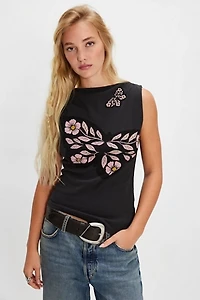 Midnight Petal Tank