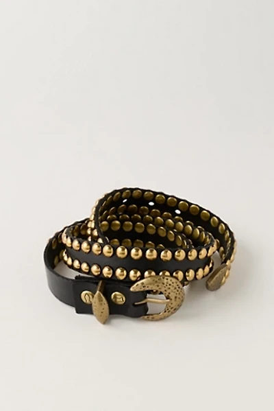 Campomaggi Leather Belt in Black and Gold Brass Leather Belts for Women - 2024 Collection main image 4