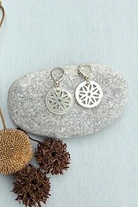 Nancy Melet Mother Of Pearl Mandala Earrings