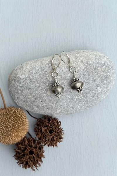Nancy Melet Silver Saucer Earrings