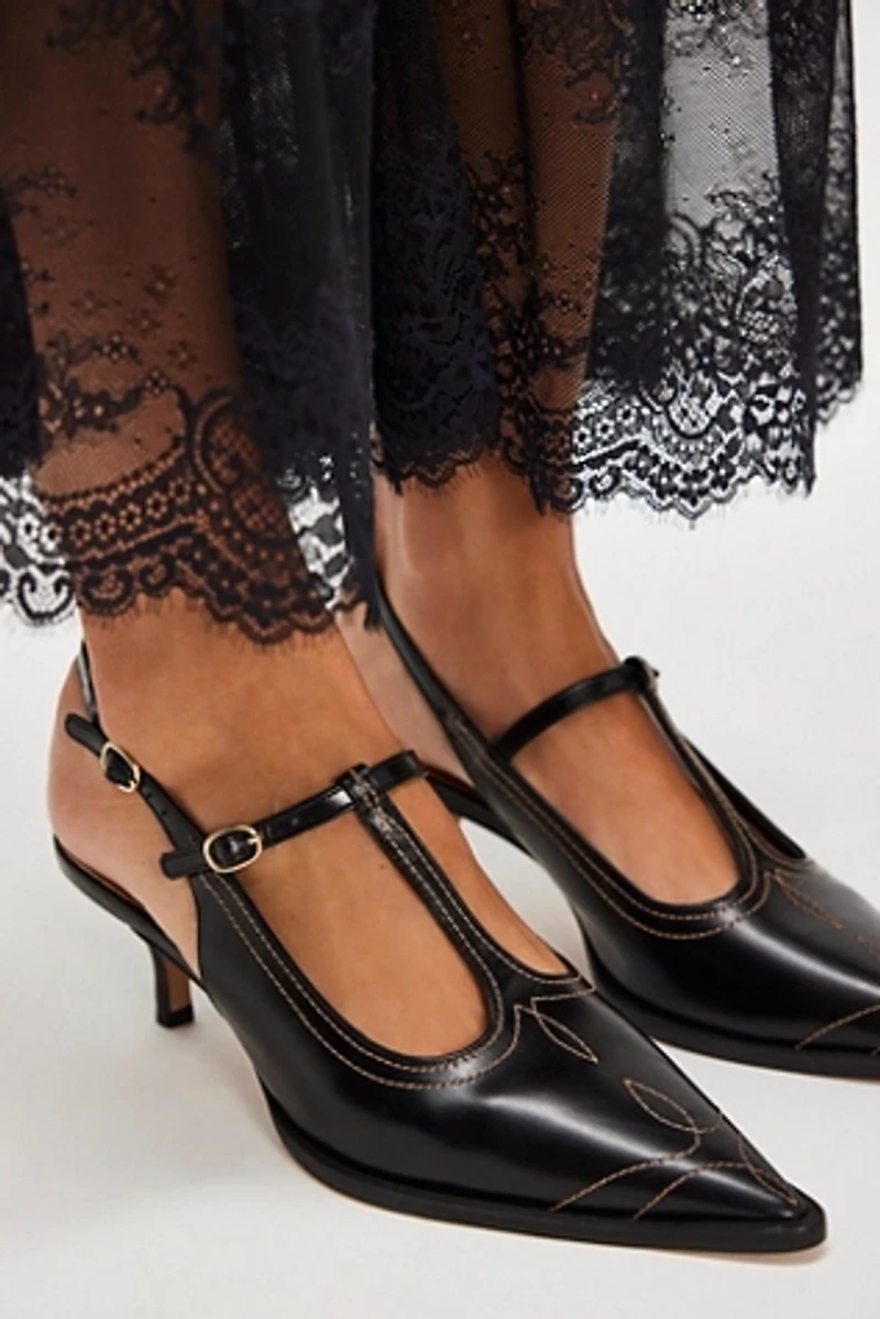 Saloon Stitched Heels