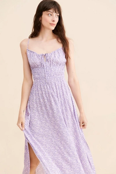 codi satin floral midi dress Altar'd State Codi Satin Floral Midi Dress