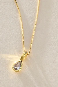 Teardrop Birthstone Necklace