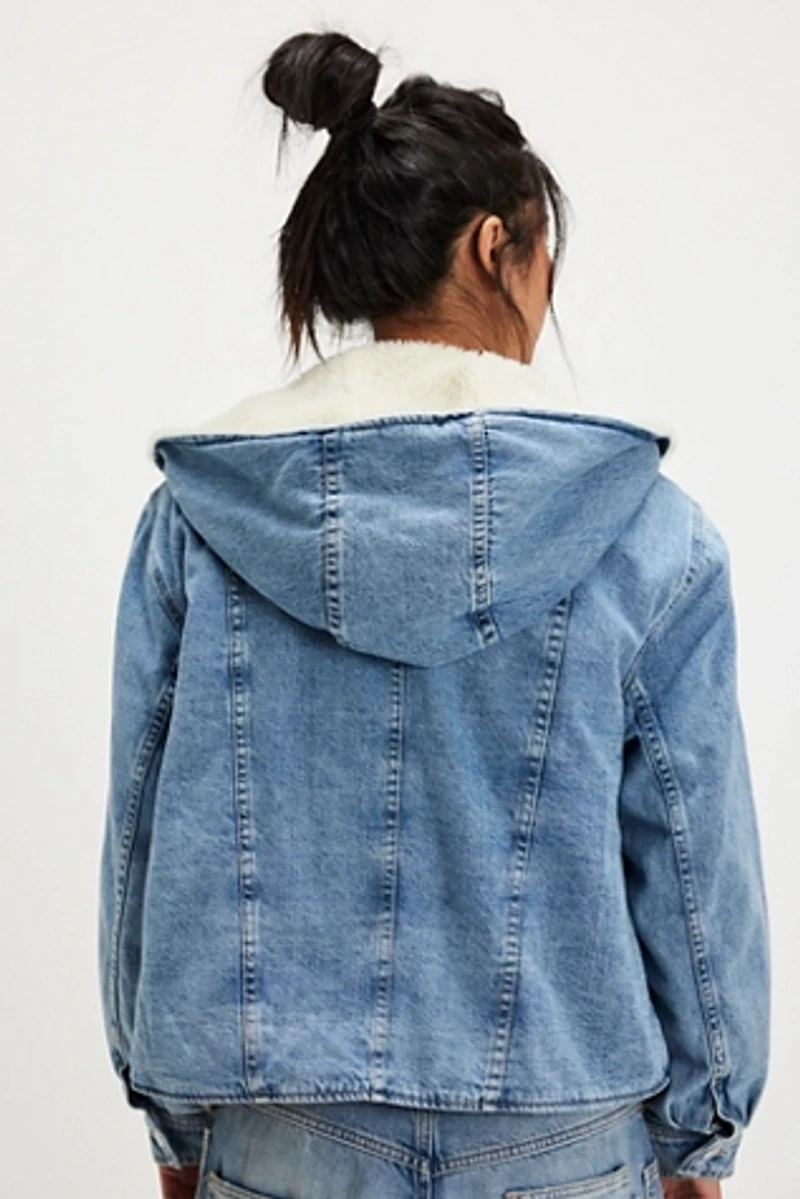 We The Free Asher Cozy Denim Jacket
