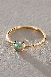 Petite Baleine Wink Ring Opal & Diamond
