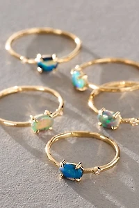 Petite Baleine Wink Ring Opal & Diamond