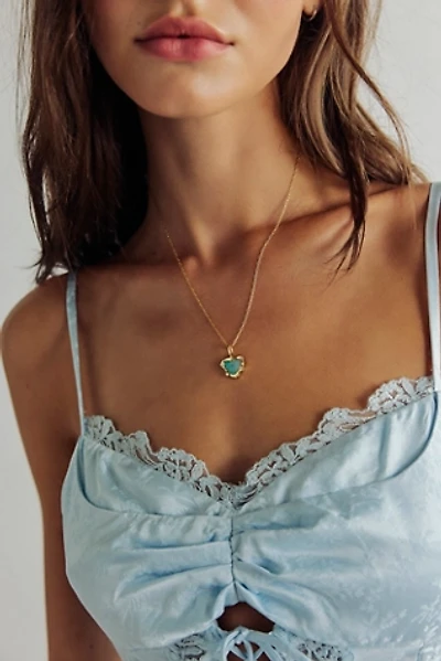 Petite Baleine Heart Gemstone Necklace