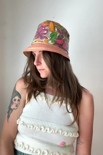 Vintage 1950s Floral and Straw Hat Selected by Grievous Angel Vintage