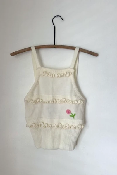 Vintage 1970s Knit Rose Tank Selected by Grievous Angel Vintage