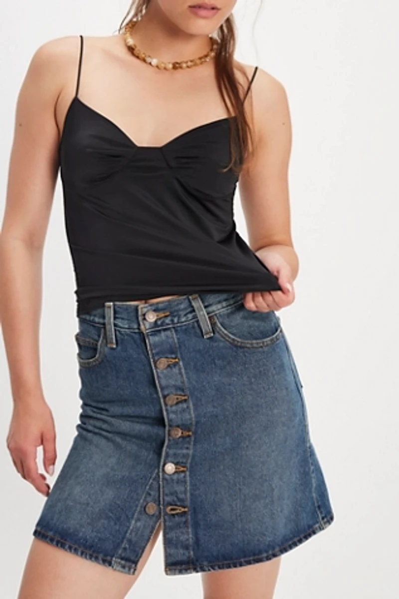 Levi's Retro Button-Front Skirt