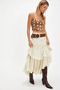 Wild Flowers Embroidered Bustier