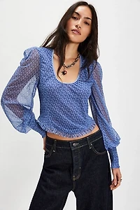 Dottie Printed Long Sleeve Knit Top