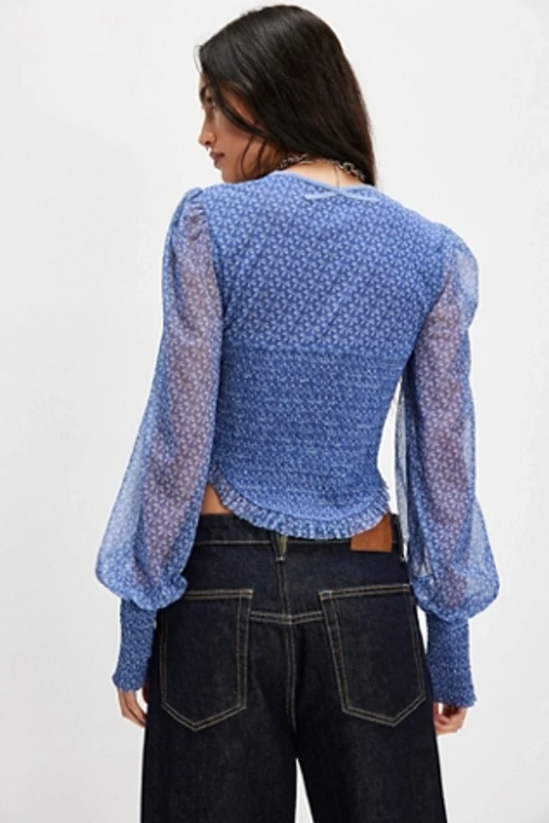 Dottie Printed Long Sleeve Knit Top