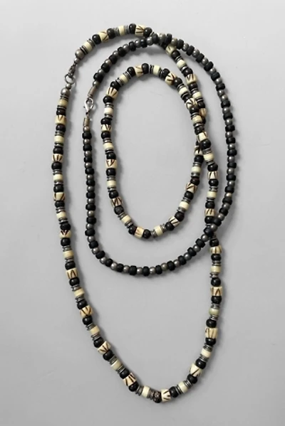 Vintage Layered Ceramic and Silver Bead Necklaces Selected by MARMALADE