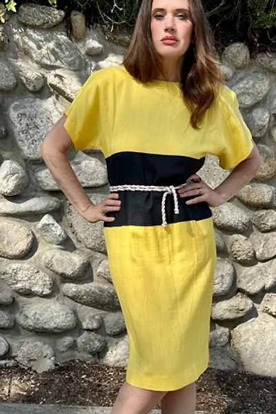 1980s Liz Claiborne Color Blocked Dress Selected by Personal Choice