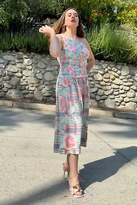 1970s Morton Myles One Shoulder Ruched Dress Selected by Personal Choice