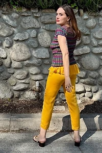 Creatures of Comfort Ruffled Waist Silk Pants Selected by Personal Choice